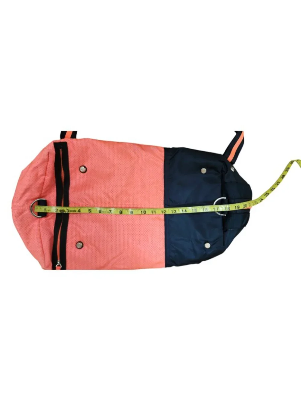 Lululemon Do It Up Gym Bag Neon Coral Navy Large Duffle Crossbody Travel Sport
